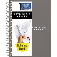 Five Star Mead 5 in. W X 7 in. L College Ruled Wire Bound Assorted Notebook (Pack of 12)