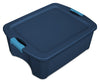 Sterilite 14447406 12 Gallon Blue Latch & Carry Tote (Pack of 6)