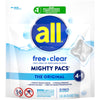 All Mighty Pacs Free & Clear Scent Laundry Detergent Pod 25.8 oz 39 pk (Pack of 6)