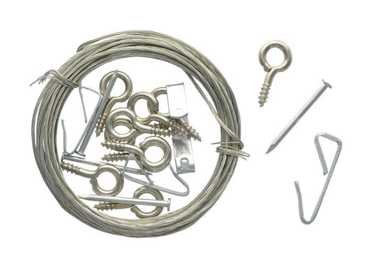 Hillman OOK Brass-Plated Hanger Picture Hanging Kit 100 lb 17 pk