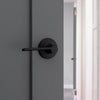 Kwikset Ladera Matte Black Passage Lever Right or Left Handed