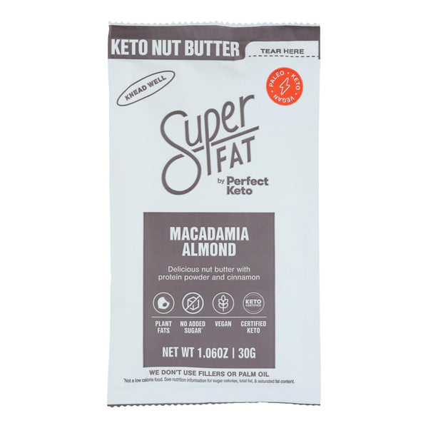 Mantequilla de nueces, nueces, macadamia y almendras con supergrasa, caja de 10, 1,06 oz