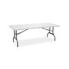 Living Accents White Steel Rectangular Fold-In-Half Table 500 lbs. Capacity 72 L x 30 W in.