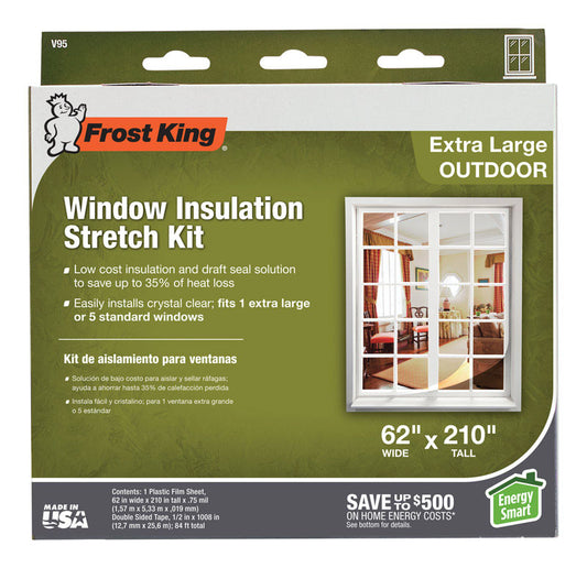 Frost King Clear Stretch Outdoor Window Film Insulator Kit 62 in. W X 210 in. L