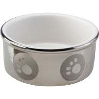 Spot Paw Print Titanium Dog Dish