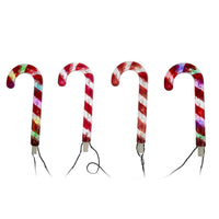 Celebrations Platinum LED RGBW Candy Cane 12 in. Yard Decor (Pack of 3)