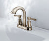 OakBrook Brushed Nickel Two-Handle Bathroom Sink Faucet 4 in.