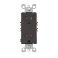 Leviton Decora 15 amps 125 V Duplex Brown Outlet 5-15R 1 pk