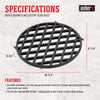 Weber Gourmet BBQ System Searing Grate 11.9 Inch Cast Iron Porcelain Enameled Round Insert