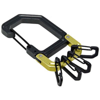 Hillman Apex Aluminum Black/Green Clip/Hook Carabiner Key Chain