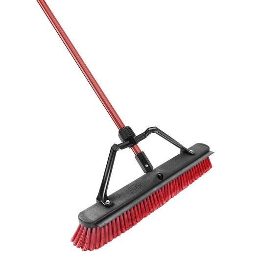 Libman 1230 24 Red & Black Push Broom With Squeegee