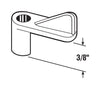 Prime-Line  Natural  Gray  Plastic  Screen/Storm Door Clip  For 3/8 inch 12 pk