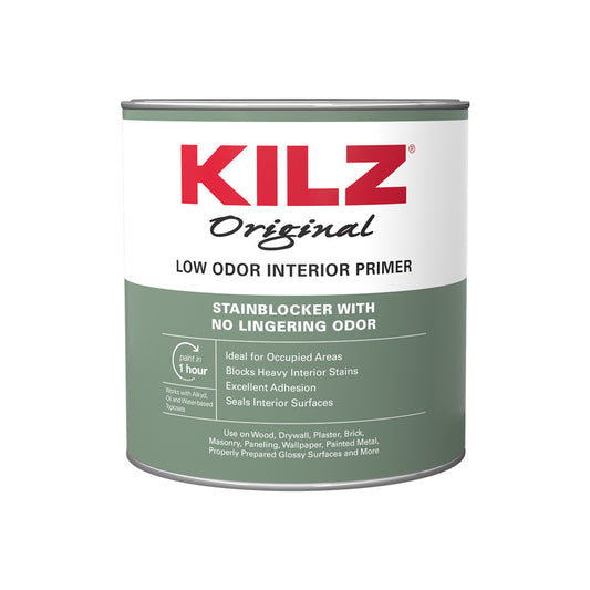 Kilz Original White Flat Oil-Based Primer And Sealer 1 Qt. (Pack Of 6)
