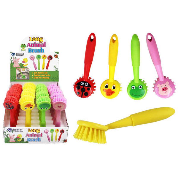 Diamond Visions Animals Scrub Brush Plastic 1 pk (Pack of 24)