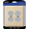 Amerelle Contemporary Unfinished Beige 2 gang Ash Wood Duplex Wall Plate 1 pk