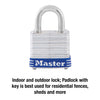 Master Lock 1 in. H X 1-1/8 in. W Laminated Steel 4-Pin Cylinder Exterior Padlock - Deal of The Week