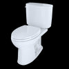 TOTO® Drake® II Two-Piece Elongated 1.28 GPF Universal Height Toilet with CEFIONTECT and Right-Hand Trip Lever, Cotton White - CST454CEFRG#01