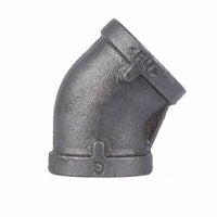 B&K 43898 in. FIPx 43898 in. Dia. FIP Black Malleable Iron 45 Degree Elbow