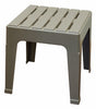 Adams Big Easy Square Gray Polypropylene Stackable Side Table