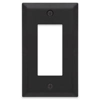 Amerelle Century Matte Black 1 gang Stamped Steel Decorator Wall Plate 1 pk