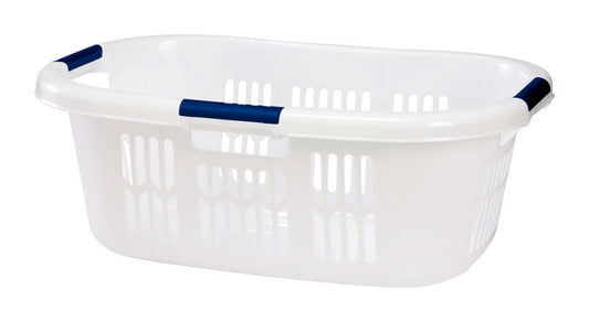 Rubbermaid White Polyethylene Laundry Basket (Pack of 6)