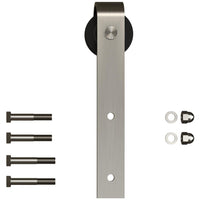 Barn Strap Style Hanger with Fasteners (No Track), Satin Nickel by Stone Harbor Hardware