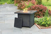 Living Accents 30 in. W Steel Square Propane Fire Pit