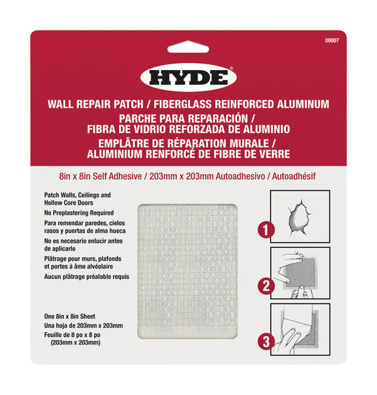 Hyde 8 in. W X 8 in. L X 1/4 in. Drywall Repair Sheets