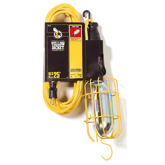 Coleman Cable Yellow Jacket 75 W 25 ft. 16/3 SJT Incandescent Trouble Light