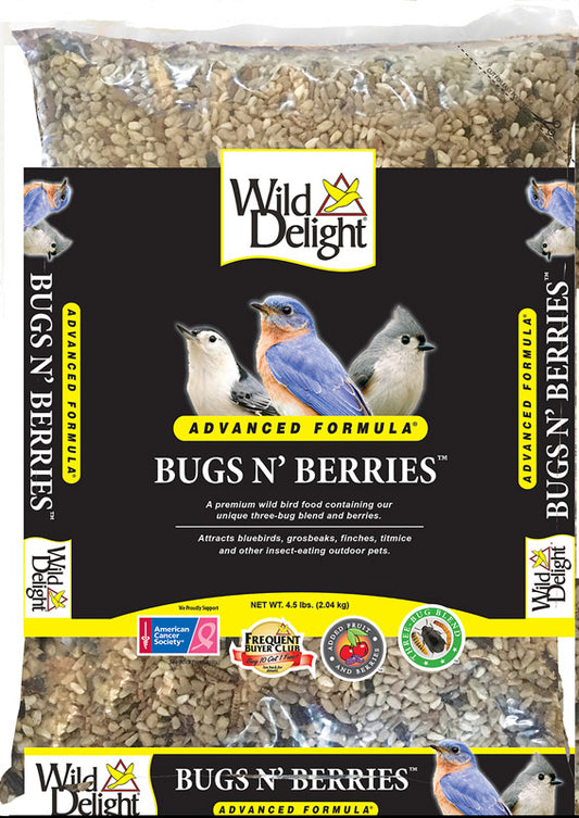 Wild Delight Bugs N' Berries Assorted Species Safflower Seeds Wild Bird Food 4.5 lb