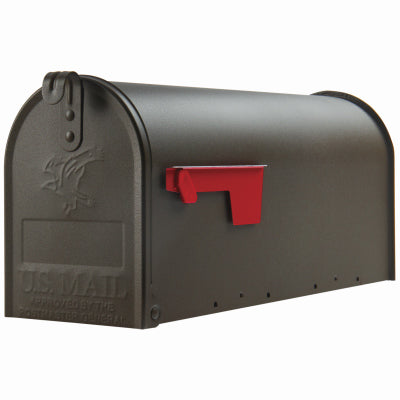 Gibraltar Mailboxes Elite Classic Galvanized Steel Post Mount Venetian Bronze Mailbox