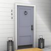 National Hardware Powell 4 in. L Matte Black Die Cast Zinc Door Knocker