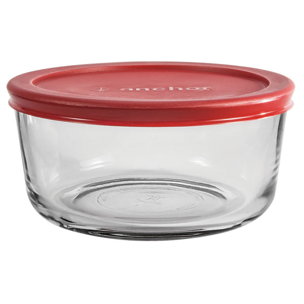 Recipiente transparente para almacenar alimentos Anchor Hocking, de 4 tazas, paquete de 1 (paquete de 4)