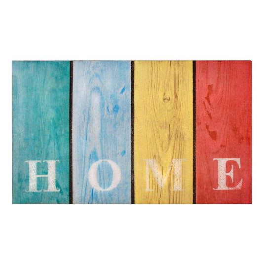 Multy Home 2.5 ft. L X 1.5 ft. W Multicolored Home Cape Cod design Polyester/Rubber Door Mat