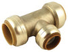 SharkBite 1 in. Push X 1 in. D Push Brass Reducing Tee