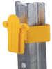 Electric Fence Insulator, U-Post Tape, Yellow, 25-Pk.