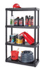 Maxit Resin Black Adjustable Shelving Unit 400 lbs. Capacity 54-1/2 H x 32 W x 14 D in.