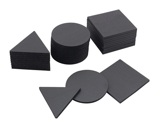 Magnet Source .08 in. L X 1.25 in. W Black Flexible Magnetic Shapes 30 pc