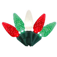 Celebrations Platinum LED C6 Red/Green/Clear 50 ct String Christmas Lights 25 ft.