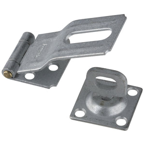 National Hardware Galvanized Brass/Steel 3-1/4 in. L Swivel Staple Safety Hasp (Pack of 5)
