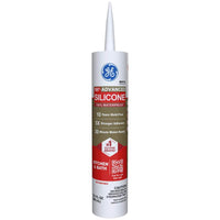 GE Advanced White Silicone 2 Kitchen and Bath Caulk Sealant 10.1 oz. (Pack of 12)