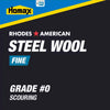 Rhodes American 0 Grade Fine Steel Wool Pad 12 pk (Pack of 6)