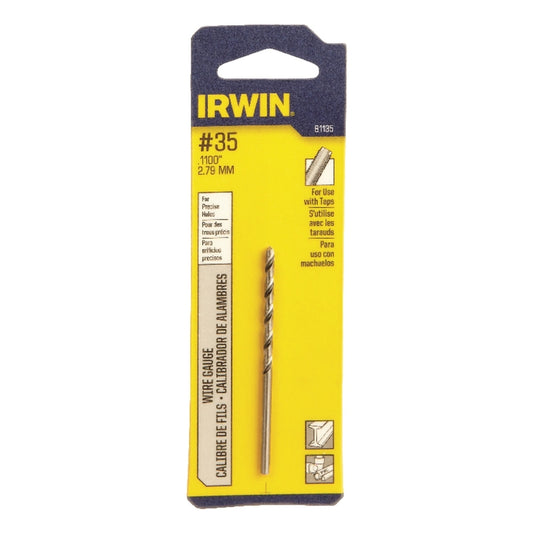 Irwin #35 X 2-5/8 in. L High Speed Steel Wire Gauge Bit Straight Shank 1 pc