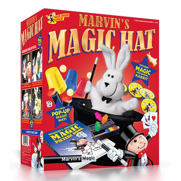 Juguetes variados de conejo y sombrero mágico de Marvin