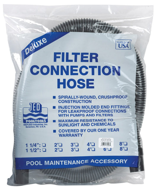 JED Pool Tools Deluxe Filter Connection Hose 1.25 in. W X 6 ft. L