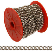 Campbell No. 90 Nickel Plated Silver Nickel Hobby/Craft Chain 1/16 in. D 0.2 in.