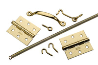 National Hardware Bright Brass Steel Screen/Storm Door Hardware Set 1 pk