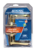Schlage Flair Bright Brass Entry Lockset 1-3/4 in.