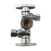 Keeney 3/8 in. Compression in. X 1/4 in. Compression Brass Dual Shut-Off Valve