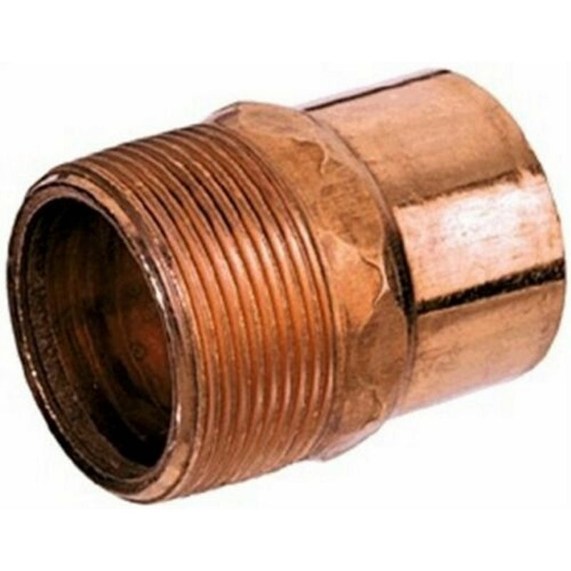 Threaded Copper Adapter Nibco 1/2 in. Threaded T X 1/2 in. D MPT Wrought Copper Adapter (Pack ...